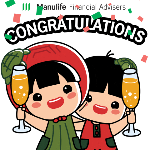 Cheers Congratulations GIF by Manulife Financial Advisers
