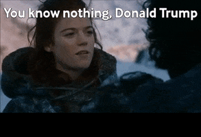 trump game of thrones got jon snow know nothing GIF