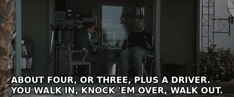 About Four Or Three Plus A Driveryou Walk In Knock Em Over Walk Out GIF