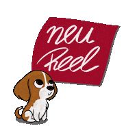 simonaressel dog cartoon new red Sticker
