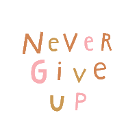 Never Give Up Motivation Sticker