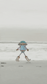 wh0ois beach vibes chill walking GIF
