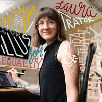 LauraFinkeIllustration animation lettering support designer GIF