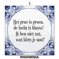 Gezelligheid Gras Sticker by Tegelspreuken.nl