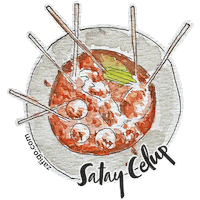 zafigo malaysia hawker melaka satay Sticker