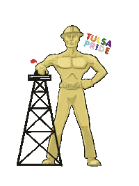 Golden Driller Pride Sticker