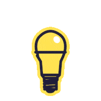 Klyqa yellow light brand lightbulb Sticker