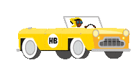 animation driving Sticker by Hilbrand Bos Illustrator