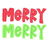 Flashing Merry Christmas Sticker