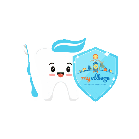 MyVillage dentist brush teeth my village tooth warrior Sticker