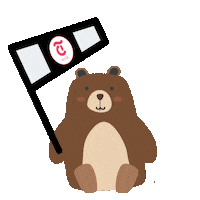 20Minuten_tSocial cartoon bear social media flag Sticker