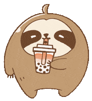 napteazzz drinking crown drinks 珍珠奶茶 Sticker