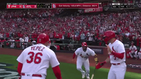 High Five St Louis Cardinals GIF by MLB