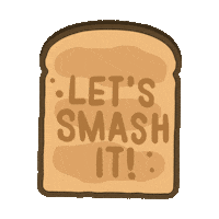 Toast Smash It Sticker by Knobby