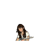 mathewsonillustration idagomez whokilledidagomez girlwithguitar idaandtheisles Sticker