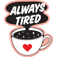 dudesxdonuts coffee tired tea mug Sticker