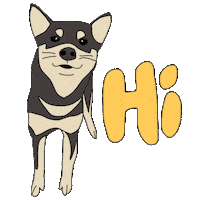 hitomikikuchi dog hello hi pet Sticker