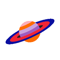 Space Planets Sticker by Erstwilder