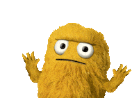 oamk_ouas hey yellow furry creature Sticker