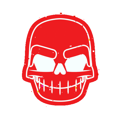 Red Skull Art Sticker