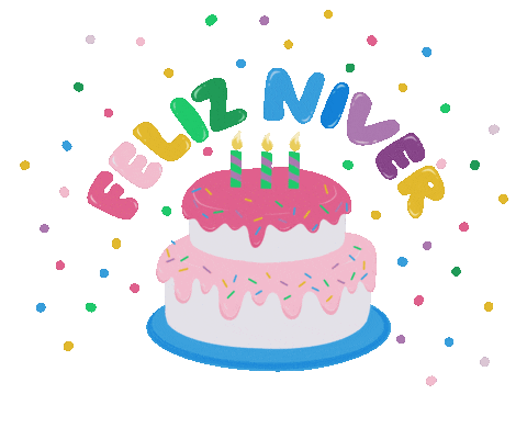 Paulasmlima giphyupload happy birthday cake feliz Sticker