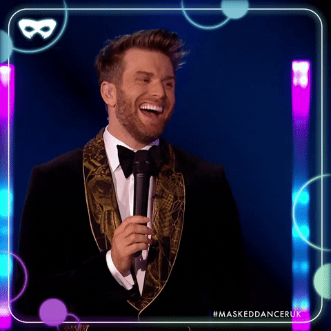 Joel Dommett Laugh GIF by The Masked Singer UK & The Masked Dancer UK