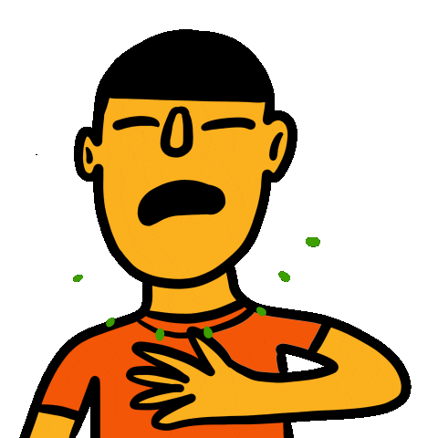 Sick Man Sticker by Darién Sánchez