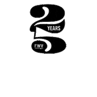 FWV logo celebrate birthday black Sticker