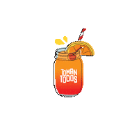Drink Orange Sticker by Jazmín