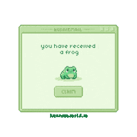 bunnieworld gift frog mail claim Sticker