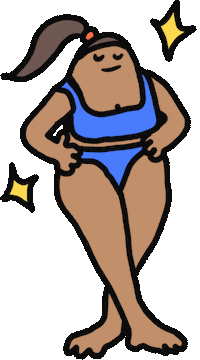 Girl Swimming Sticker by Ruppert Tellac