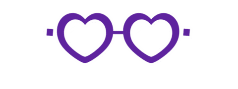 Purple Hearts Sunglasses Sticker by Petco Love