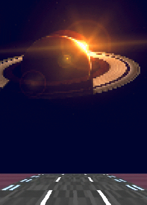 space pixel art GIF