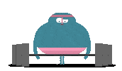 BarryMonkey strong train muscle pump Sticker