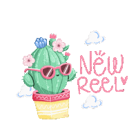 Cactus Reel Sticker