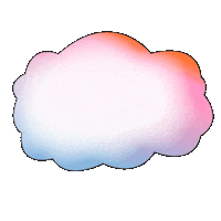 Thought Bubble Face Parts Sticker by Nicole Ginelli
