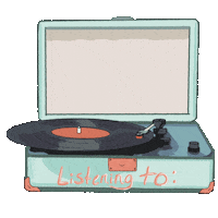 elliedoodles music box listening album Sticker