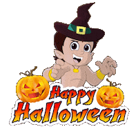Halloween Ghost Sticker by Chhota Bheem
