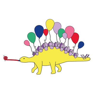 Happy Birthday Party Sticker by Charlotte Filshie
