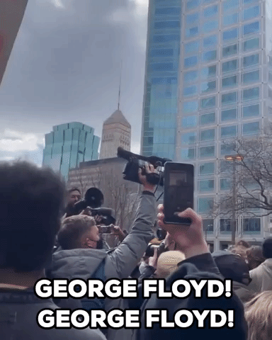 Demonstrators Chant 'George Floyd' In Minneapolis