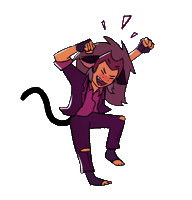 Catradora Celebrating Sticker