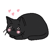 Sad Black Cat Sticker