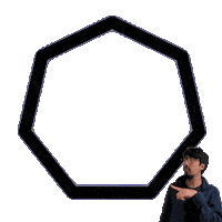 Heptagon Regular Polygon Sticker