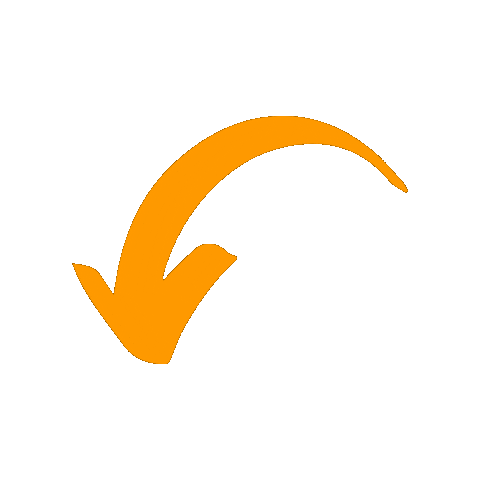 Arrow Orange Sticker by rimondo.com