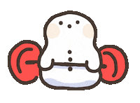 yunyunbox workout crossfit clean snowman Sticker