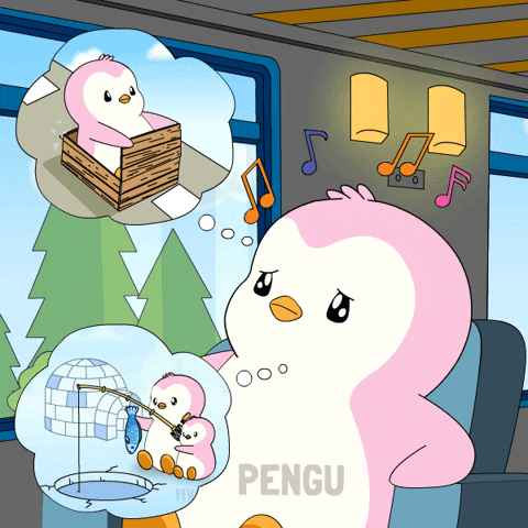 Penguin Looking GIF by Pudgy Penguins