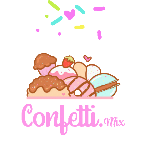 confettimix giphyupload sprinkle sprinklescupcakes confettimix Sticker
