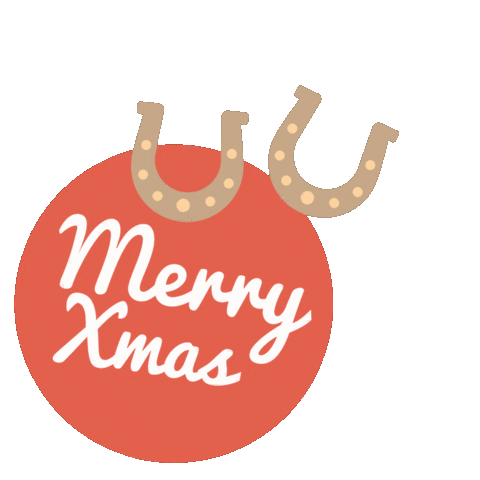 Merry Christmas Horse Sticker by Heels Down Fitness