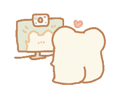 bearfootinc love happy kawaii couple Sticker