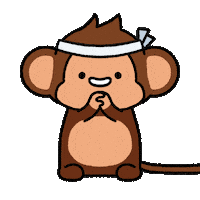 Meditate Bandana Sticker by Chimpers